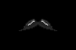 Pixel art moustache graphic design element Product Image 2