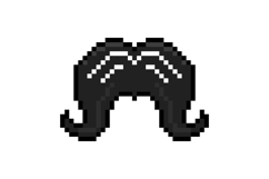 Pixel art moustache graphic design object Product Image 1