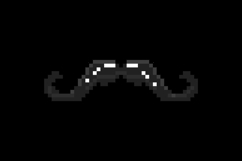 Pixel art moustache graphic design sticker Product Image 2