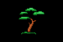 Pixel art nature green tree graphic clipart Product Image 2
