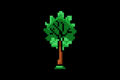 Pixel art nature green tree graphic design Product Image 2