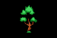 Pixel art nature green tree graphic illustration Product Image 2