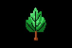 Pixel art nature green tree graphic isolated Product Image 2
