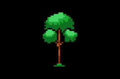 Pixel art nature green tree graphic vector Product Image 2
