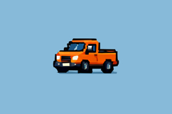 Pixel Art Pickup Truck Design Vector Product Image 1