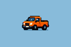 Pixel Art Pickup Truck Design Vector Product Image 2