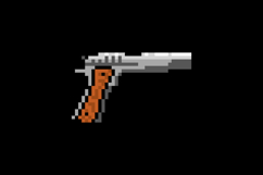 Pixel art pistol gun graphic design Product Image 2