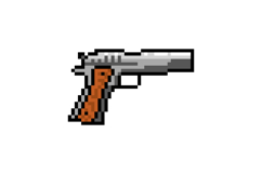 Pixel art pistol gun graphic design Product Image 1