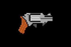 Pixel art pistol gun graphic illustration Product Image 2