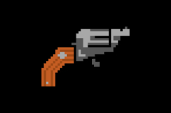 Pixel art pistol gun graphic isolated Product Image 2
