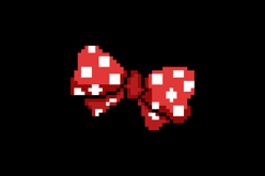 Pixel art polka dot ribbon illustration style design Product Image 2