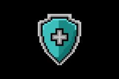 Pixel art protection shield shape object graphic element Product Image 2