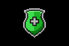 Pixel art protection shield shape object graphic element Product Image 2