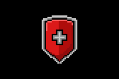 Pixel art protection shield shape object graphic element Product Image 2