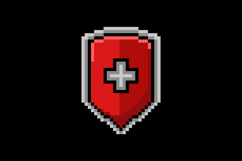 Pixel art protection shield shape object graphic element Product Image 2