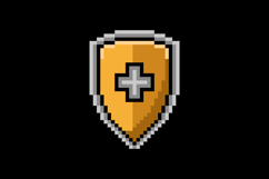 Pixel art protection shield shape object graphic element Product Image 2
