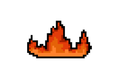 Pixel art red flame and fire game asset illustration Product Image 1