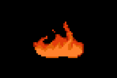 Pixel art red flame and fire game asset isolated Product Image 2