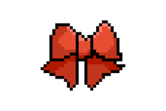 Pixel art ribbon banner element graphic concept Product Image 1