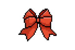 Pixel art ribbon banner element graphic design Product Image 1