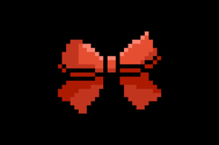 Pixel art ribbon banner element graphic isolated Product Image 2