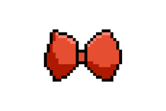 Pixel art ribbon banner element graphic vector Product Image 1