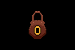 Pixel art rusty padlock graphic clipart Product Image 2