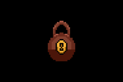 Pixel art rusty padlock graphic design Product Image 2