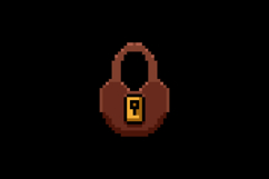 Pixel art rusty padlock graphic illustration Product Image 2
