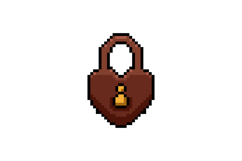 Pixel art rusty padlock graphic vector Product Image 1