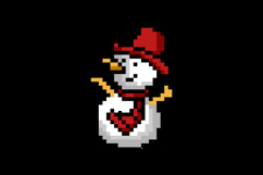 Pixel art snowman graphic design vector Product Image 2