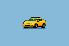 Pixel Art Sports Car Design Vector Product Image 2