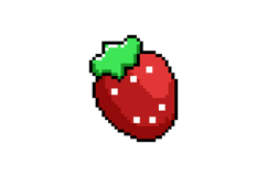 Pixel art strawberry fruit illustration style design Product Image 1