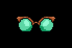 Pixel art stylish glasses element object design Product Image 2