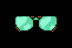 Pixel art stylish glasses element object graphic Product Image 2