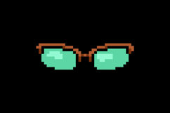 Pixel art stylish glasses element object isolated Product Image 2
