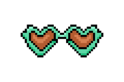 Pixel art stylish glasses graphic concept Product Image 1