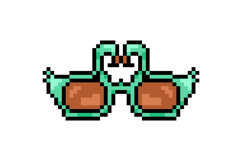Pixel art stylish glasses graphic illustration Product Image 1
