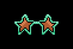 Pixel art stylish glasses graphic isolated Product Image 2