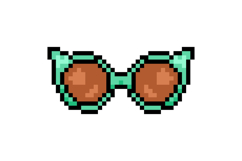 Pixel art stylish glasses graphic vector Product Image 1