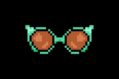Pixel art stylish glasses graphic vector Product Image 2