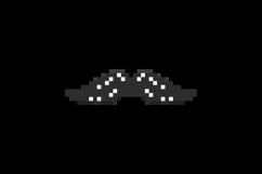 Pixel art stylish moustache facial element design Product Image 2
