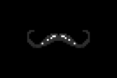 Pixel art stylish moustache facial element isolated Product Image 2