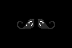 Pixel art stylish moustache facial element vector Product Image 2