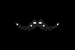 Pixel art stylish moustache facial vector Product Image 2