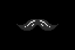 Pixel art stylish moustache graphic concept Product Image 2