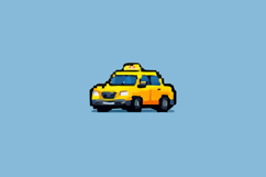 Pixel Art Taxi Design Vector Product Image 2
