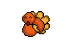 Pixel art thanksgiving clipart graphic illustratio Product Image 1