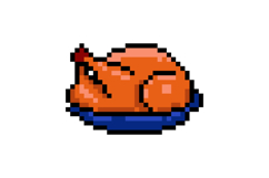 Pixel art thanksgiving clipart illustration Product Image 1