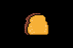 Pixel art toast bread drawing style clipart Product Image 2